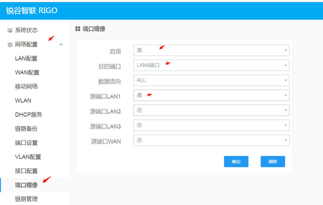 銳谷工業(yè)路由器端口鏡像怎么使用？